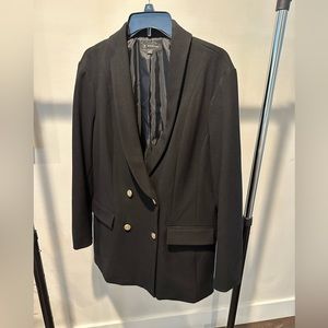 Women’s INC International Concepts double breasted blazer in black. Sz XL